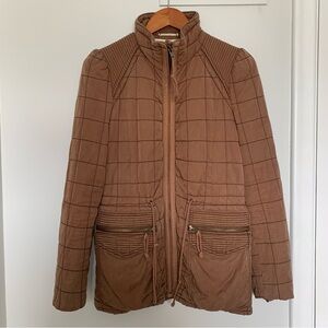 Aritzia Wilfred Marquis quilted fall jacket brown size 4